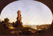 Frederic Edwin Church New England Landscape with Ruined Chimney Spain oil painting artist